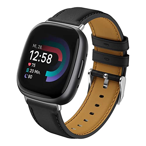 Syxinn Leder Armband Kompatibel mit Fitbit Versa 4 Armband/Versa 3 Armband, für Fitbit Sense/Sense 2 Armband, Weich Lederband Ersatz Uhrenarmband für Versa 4/Versa 3 für Damen Herren Syxinn Leder Armband Kompatibel mit Fitbit Versa 4 Armband/Versa 3 Armband, für Fitbit Sense/Sense 2 Armband, Weich Lederband Ersatz Uhrenarmband für Versa 4/Versa 3 für Damen Herren von Syxinn