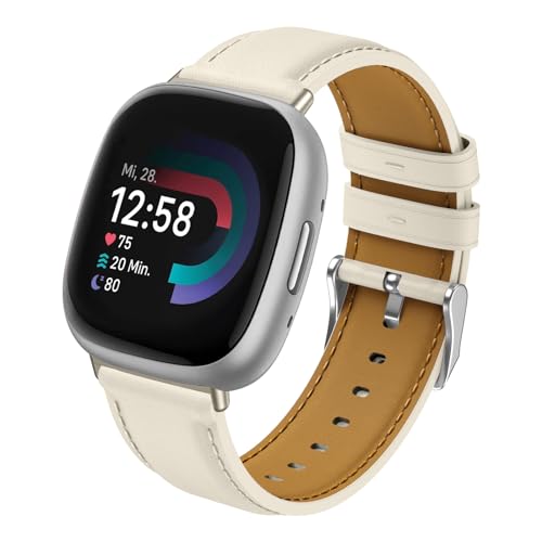 Syxinn Leder Armband Kompatibel mit Fitbit Versa 4 Armband/Versa 3 Armband, für Fitbit Sense/Sense 2 Armband, Weich Lederband Ersatz Uhrenarmband für Versa 4/Versa 3 für Damen Herren Syxinn Leder Armband Kompatibel mit Fitbit Versa 4 Armband/Versa 3 Armband, für Fitbit Sense/Sense 2 Armband, Weich Lederband Ersatz Uhrenarmband für Versa 4/Versa 3 für Damen Herren von Syxinn