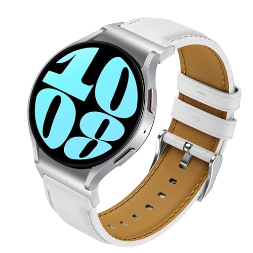 Syxinn Leder Armband für Samsung Galaxy Watch 6/6 Classic/4/4 Classic/5/5 Pro - Kompatibel mit 40mm, 44mm, 43mm, 47mm, 46mm, 42mm - Uhrenarmband für Damen und Herren Syxinn Leder Armband für Samsung Galaxy Watch 6/6 Classic/4/4 Classic/5/5 Pro - Kompatibel mit 40mm, 44mm, 43mm, 47mm, 46mm, 42mm - Uhrenarmband für Damen und Herren von Syxinn