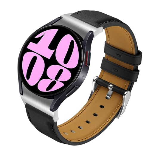 Syxinn Leder Armband für Samsung Galaxy Watch 6 Armband 40mm 44mm, Galaxy Watch 6 Classic 43mm 47mm, Galaxy Watch 4/4 Classic 46mm 42mm, Galaxy Watch 5/5 Pro Leder Uhrenarmband für Damen Herren Syxinn Leder Armband für Samsung Galaxy Watch 6 Armband 40mm 44mm, Galaxy Watch 6 Classic 43mm 47mm, Galaxy Watch 4/4 Classic 46mm 42mm, Galaxy Watch 5/5 Pro Leder Uhrenarmband für Damen Herren von Syxinn