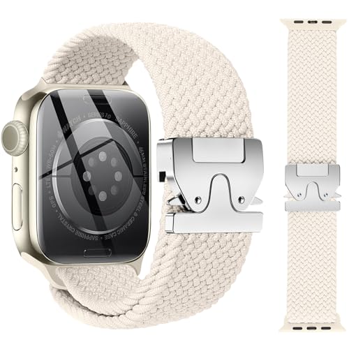Syxinn Nylon Armand Kompatibel mit Apple Watch Armand 49mm 46mm 45mm 44mm 42mm(Serie 1 2 3), Elastisches Dehnbares Armbänder für iWatch Ultra 2/Ultra Serie 10/9/8/SE/7/6/5/4/3/2/1 von Skyvov