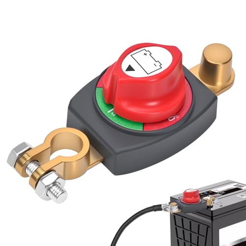 Szaboviktoria Batterietrennschalter 12V - 48V, Batterieschalter 12V Trennschalter,hauptschalter 12v, Batterie Hauptschalter 12 Volt, Autobatterieschalter, Batteriehauptschalter, Für Autos, Motorräder Szaboviktoria Batterietrennschalter 12V - 48V, Batterieschalter 12V Trennschalter,hauptschalter 12v, Batterie Hauptschalter 12 Volt, Autobatterieschalter, Batteriehauptschalter, Für Autos, Motorräder von Szaboviktoria
