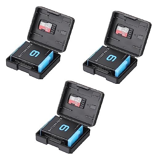 3 Stück Akku-Schutzhülle Boxen Halterung für Hero 9, mit Micro SD Kartenhalter, Action Kamera Zubehör von Szaerfa