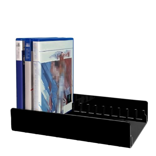 Acryl-Videospiel-Aufbewahrungs-Organisationsständer für PS5 Pro,Spielkartenetui, Spielkartenbox Spiel-CD Lagerung Stand Halter Halterung Passt für bis zu 12 Spiele Box (Schwarz) von Szaerfa