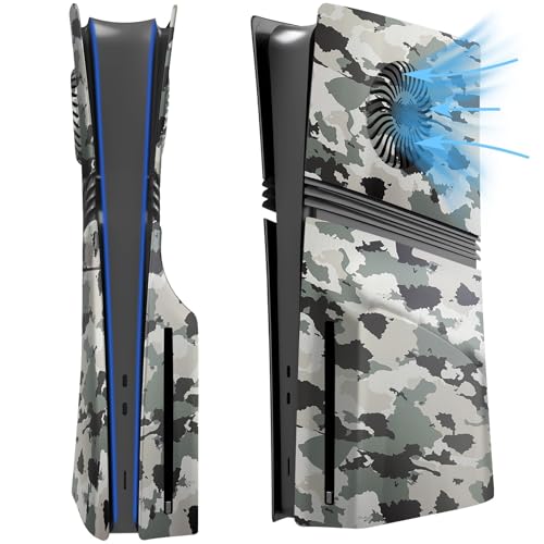 Faceplate Abdeckplatten für PS5 Pro Disc&Digital Edition, mit Kühlungsöffnungen, Anti-Kratz-Konsole Ersatz Seite Frontplatte für Playstation 5 Pro, Konsole Schutzhülle Panel Zubehör (Disc-Ausgabe) von Szaerfa