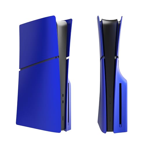 Konsolenabdeckungen für Sony PS5 Slim,Anti-Kratz-Konsole Ersatz-Seitenblende für Playstation 5 Slim,Konsolen-Schutzhülle Zubehör (Optisches Laufwerk Version Blau) von Szaerfa