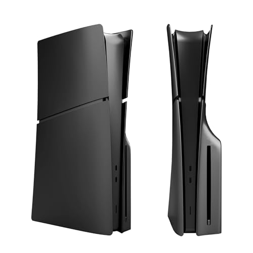 Konsolenabdeckungen für Sony PS5 Slim,Anti-Kratz-Konsole Ersatz-Seitenblende für Playstation 5 Slim,Konsolen-Schutzhülle Zubehör (Optisches Laufwerk Version Schwarz) von Szaerfa
