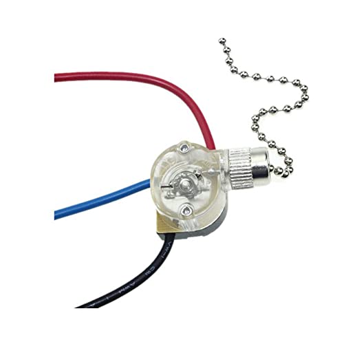 Lüfter Licht Zugkette Schalter 3 Wege 3 Draht Terminals Perlen Kette für Wandleuchte Zugschnur String Set für Licht Universal Deckenventilator Wandleuchte von Szaerfa