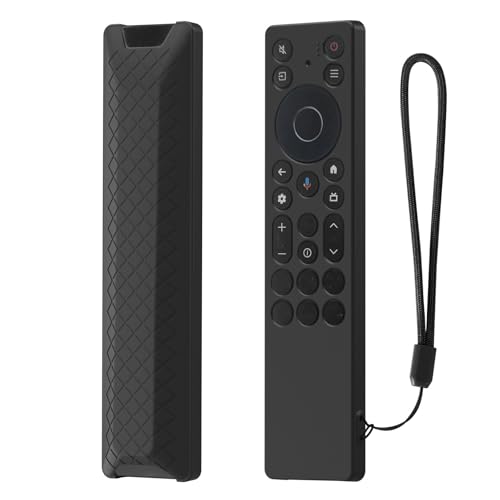 Silikon-Fernbedienungshülle für TCL RC923A/RC813A, Smart TV-Fernbedienung Soft Skin Sleeve Shell Halter staubdicht stoßfest Protector (nur Fall) (Schwarz) von Szaerfa