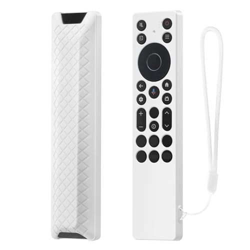 Silikon-Fernbedienungshülle für TCL RC923A/RC813A, Smart TV-Fernbedienung Soft Skin Sleeve Shell Halter staubdicht stoßfest Protector (nur Fall) (Weiß) von Szaerfa