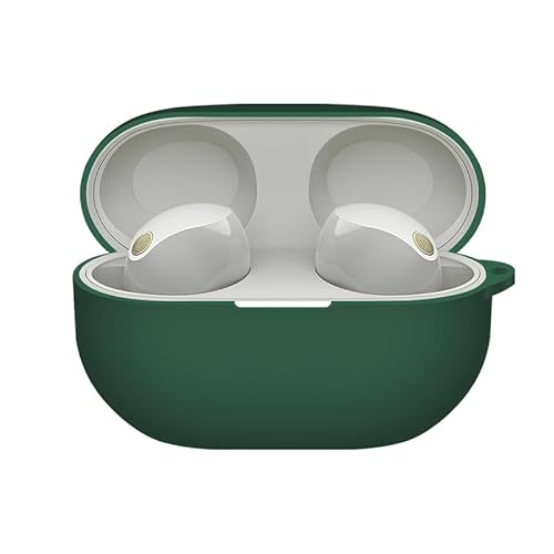 Silikon-Ohrhörer-Schutzhülle für Sony WF 1000XM5, Aufbewahrungs-Reisetasche Zubehör für drahtlose Ohrhörer-Ladebox, stoßfest und wasserdicht (grün) von Szaerfa