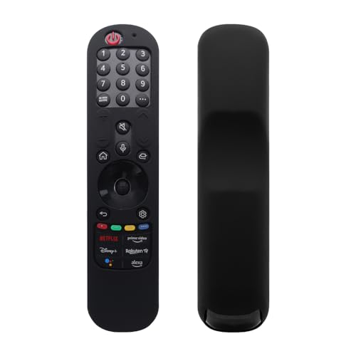 Silikon Schutzhülle für Magic Remote Control für LG AN-MR21GC MR21N/21GA,Smart TV Controller Hülle Halterung Schutz Skin,mit Lanyard (Schwarz) von Szaerfa