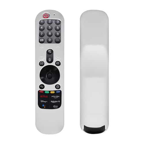 Silikon Schutzhülle für Magic Remote Control für LG AN-MR21GC MR21N/21GA,Smart TV Controller Hülle Halterung Schutz Skin,mit Lanyard (Weiß) von Szaerfa