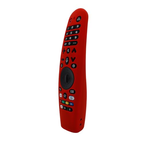 Silikon-Schutzhülle für TV-Fernbedienung für LG AN-MR600 AN-MR650A,Smart Television Controller Hülse Halterung Schutzhülle, mit Lanyard (Rot) von Szaerfa