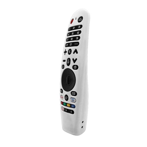 Silikon-Schutzhülle für TV-Fernbedienung für LG AN-MR600 AN-MR650A,Smart Television Controller Hülse Halterung Schutzhülle, mit Lanyard (Weiß) von Szaerfa
