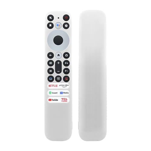 Silikon-Schutzhülle für TV-Fernbedienung für TCL RC902V FMR1, Smart Television Voice Controller Hülse Halterung Schutz Skin (Weiß) von Szaerfa