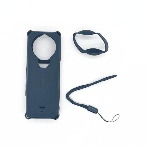 Silikonhülle für Insta360 X5, Action-Sport-Kamera Körper schützende Haut Shell Travel Carrying Cam Frame Cover staubdicht stoßfest Schutz Gehäuse Käfig Objektiv Guard (nur Fall) (Schwarz) von Szaerfa