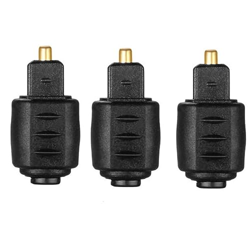 Szaerfa 3 PCS Optischer Audio-Adapter 3,5 mm Mini-Klinkenstecker auf digitalen Toslink-Stecker von Szaerfa