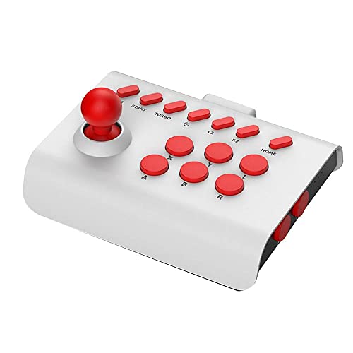 Szaerfa Arcade-Kampfstab Spiel Joystick Controller für Nintendo Switch für PS4 PS3 Xbox - Ultimative Pandora Box PC Android IOS Mobiltelefon (weiß rot) von Szaerfa