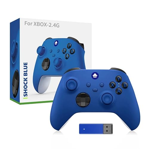 Szaerfa Kabelloser Game Controller für Xbox Serise X/S,Gamepad mit 2.4G Wireless Receiver,Kabellose Fernbedienung/Wippengriff für PC Gamepad Zubehör (blau) von Szaerfa