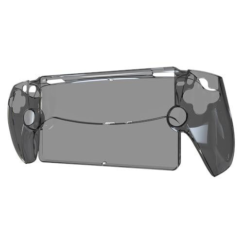 Szaerfa Transparente Schutzhülle für Sony Playstation Portal,Transparente Grip-Controller-Schale für Spielkonsole,Schock-Absorption Anti-Scratch (Transparent schwarz) von Szaerfa