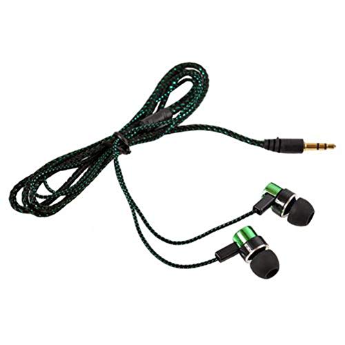 Szaerfa in-Ear-ohrhörer kopfhörer Jack kopfhörer Faser Stoff Linie 3,5mm Stereo zufällige Farbe von Szaerfa