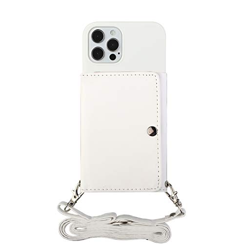 Szakdws Hülle verträglich mit iPhone 15 6.1" mit Band und Kartenhalter,Verstellbar PU Leder Kette Schultergurt/Halsketten,Frauen Männer Silikonhülle mit Kordel zum Umhängen,Weiß Szakdws Hülle verträglich mit iPhone 15 6.1" mit Band und Kartenhalter,Verstellbar PU Leder Kette Schultergurt/Halsketten,Frauen Männer Silikonhülle mit Kordel zum Umhängen,Weiß von Szakdws