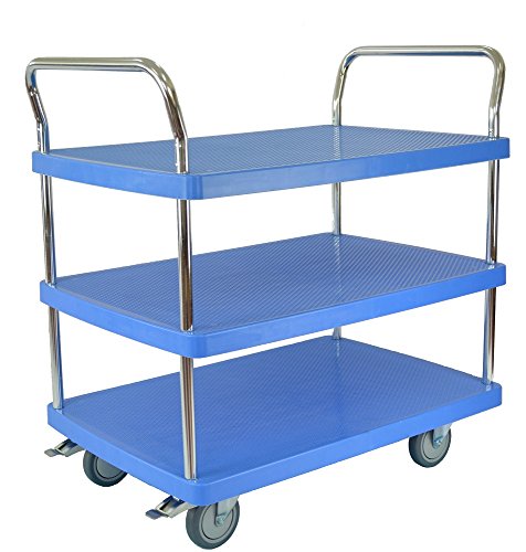 T-EQUIP Kunststoff-Servierwagen Y3-120, 3 Etagen, 2 Bügel, Tragfähigkeit: 150 kg, LxBxH: 710 x 455 x 950 mm T-EQUIP Kunststoff-Servierwagen Y3-120, 3 Etagen, 2 Bügel, Tragfähigkeit: 150 kg, LxBxH: 710 x 455 x 950 mm von T-EQUIP