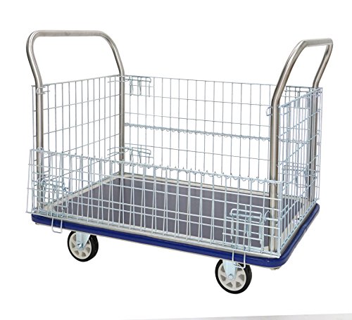 T-EQUIP Gitterwagen GW-313, verzinkt, B x T x H: 124 x 76 x 100 cm, 500 kg Tragfähigkeit, Silber/Blau - Rollwagen mit Gittern, Lagerwagen, Rollbrett, Kiste T-EQUIP Gitterwagen GW-313, verzinkt, B x T x H: 124 x 76 x 100 cm, 500 kg Tragfähigkeit, Silber/Blau - Rollwagen mit Gittern, Lagerwagen, Rollbrett, Kiste von T-Equip