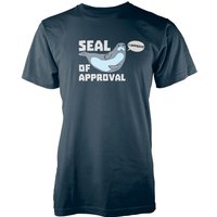 Seal Of Approval Navy T-Shirt - L von T-Junkie