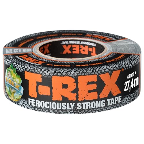 T-Rex 821-00 Panzerband Extra Stark – Wasserdichtes Gewebeband für Reparaturen Innen & Außen – Vielseitiges Duct Tape – 48mm x 27,4mm von T-Rex
