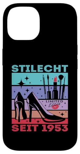 Geburtstag Frau Stilecht Seit 1953 Party Outfit Damen Frauen Hülle für iPhone 14 von T-Shirt Geschenkidee Geburtstagsgeschenk für Damen