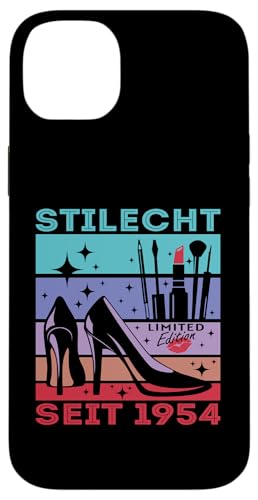 Geburtstag Frau Stilecht Seit 1954 Party Outfit Damen Frauen Hülle für iPhone 14 Plus von T-Shirt Geschenkidee Geburtstagsgeschenk für Damen