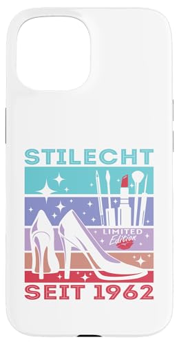 Geburtstag Frau Stilecht Seit 1962 Party Outfit Damen Frauen Hülle für iPhone 15 von T-Shirt Geschenkidee Geburtstagsgeschenk für Damen