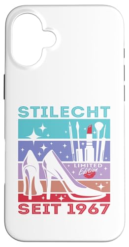 Geburtstag Frau Stilecht Seit 1967 Party Outfit Damen Frauen Hülle für iPhone 16 Plus von T-Shirt Geschenkidee Geburtstagsgeschenk für Damen