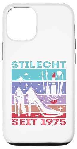Geburtstag Frau Stilecht Seit 1975 Party Outfit Damen Frauen Hülle für iPhone 12/12 Pro von T-Shirt Geschenkidee Geburtstagsgeschenk für Damen