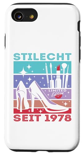 Geburtstag Frau Stilecht Seit 1978 Party Outfit Damen Frauen Hülle für iPhone SE (2020) / 7 / 8 von T-Shirt Geschenkidee Geburtstagsgeschenk für Damen