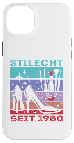 Geburtstag Frau Stilecht Seit 1980 Party Outfit Damen Frauen Hülle für iPhone 14 Plus von T-Shirt Geschenkidee Geburtstagsgeschenk für Damen