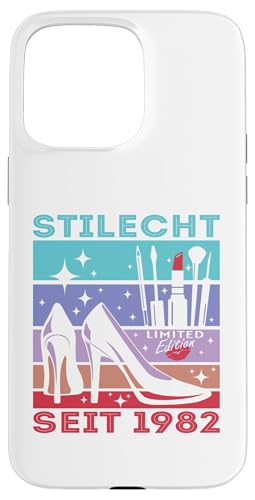 Geburtstag Frau Stilecht Seit 1982 Party Outfit Damen Frauen Hülle für iPhone 15 Pro Max von T-Shirt Geschenkidee Geburtstagsgeschenk für Damen