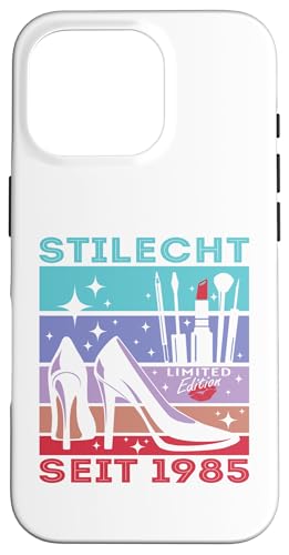 Geburtstag Frau Stilecht Seit 1985 Party Outfit Damen Frauen Hülle für iPhone 16 Pro von T-Shirt Geschenkidee Geburtstagsgeschenk für Damen