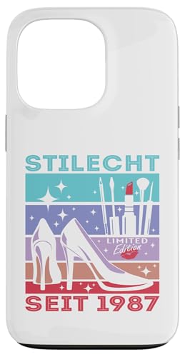 Geburtstag Frau Stilecht Seit 1987 Party Outfit Damen Frauen Hülle für iPhone 13 Pro von T-Shirt Geschenkidee Geburtstagsgeschenk für Damen