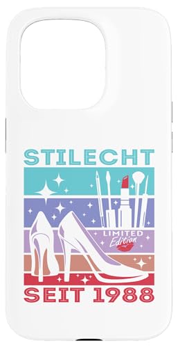 Geburtstag Frau Stilecht Seit 1988 Party Outfit Damen Frauen Hülle für iPhone 15 Pro von T-Shirt Geschenkidee Geburtstagsgeschenk für Damen