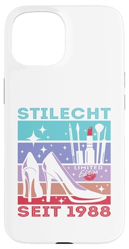 Geburtstag Frau Stilecht Seit 1988 Party Outfit Damen Frauen Hülle für iPhone 15 von T-Shirt Geschenkidee Geburtstagsgeschenk für Damen