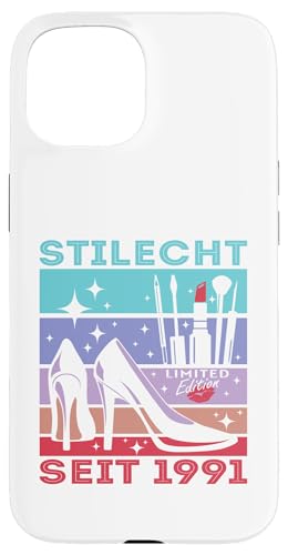 Geburtstag Frau Stilecht Seit 1991 Party Outfit Damen Frauen Hülle für iPhone 15 von T-Shirt Geschenkidee Geburtstagsgeschenk für Damen