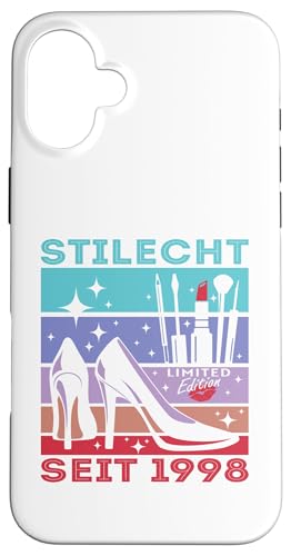 Geburtstag Frau Stilecht Seit 1998 Party Outfit Damen Frauen Hülle für iPhone 16 Plus von T-Shirt Geschenkidee Geburtstagsgeschenk für Damen