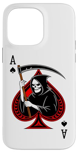 Ace skull reaper Spades Gothic Card Gambler poker retro Hülle für iPhone 14 Pro Max Ace skull reaper Spades Gothic Card Gambler poker retro Hülle für iPhone 14 Pro Max von T-ShirtManiak