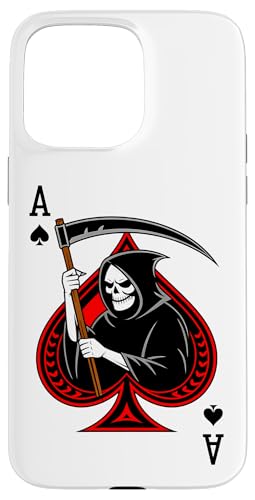 Ace skull reaper Spades Gothic Card Gambler poker retro Hülle für iPhone 15 Pro Max Ace skull reaper Spades Gothic Card Gambler poker retro Hülle für iPhone 15 Pro Max von T-ShirtManiak