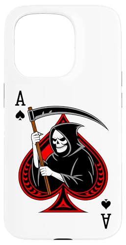 Ace skull reaper Spades Gothic Card Gambler poker retro Hülle für iPhone 15 Pro Ace skull reaper Spades Gothic Card Gambler poker retro Hülle für iPhone 15 Pro von T-ShirtManiak
