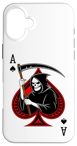 Ace skull reaper Spades Gothic Card Gambler poker retro Hülle für iPhone 16 Plus Ace skull reaper Spades Gothic Card Gambler poker retro Hülle für iPhone 16 Plus von T-ShirtManiak