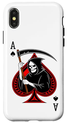 Ace skull reaper Spades Gothic Card Gambler poker retro Hülle für iPhone X/XS Ace skull reaper Spades Gothic Card Gambler poker retro Hülle für iPhone X/XS von T-ShirtManiak